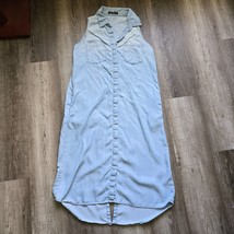 Velvet Heart Dress Chambray Womens Denim Style Button Up Sleeveless Midi... - £15.88 GBP