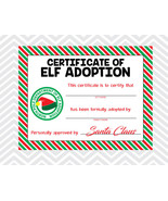 Certificate of Elf Adoption PDF / Christmas Elf Adoption Certificate - $4.00