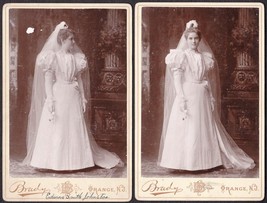 Mary Edwina Smith Johnston (2) Photos in Wedding Gown #2 - Orange, NJ - £27.57 GBP