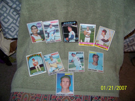 lot of {10} vintage topps baseball trading cards {california angels} - £5.45 GBP