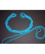 NECKLACES[ Beaded ] 4 strands of 4 mm Turquoise / Blue Colored Beads Opaque - £1.56 GBP