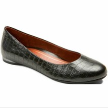 Vionic Ballet Flats Leather Orthaheel Hannah Jewel Premium Croc w/Arch S... - £50.74 GBP