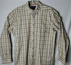 Ariat Men L Plaid Button Down Long Sleeve Shirt - £40.46 GBP