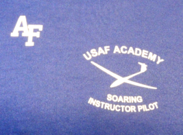 DISCONTINUED USAFA BLUE AIR FORCE ACADEMY SOARING GLIDER INSTRUCTOR SHIR... - $39.14
