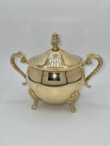 International Silver Company Sugar Bowl 24KT Gold Plated Hong Kong - £24.03 GBP