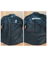 Jagermeister Promo Button Up Long Sleeve Shirt XL Black White Logo NEW - $22.73