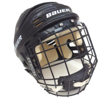 Bauer HH1000L Adult XS 51&quot;-55&quot;cm Black Hockey Helmet with Bauer ITech Cage - $39.19