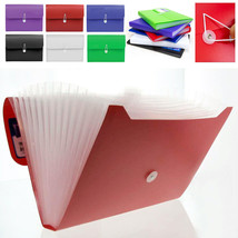 Expandable 13 Pocket File Folder Paper Organizer Accordion School Office... - £14.93 GBP