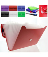 Expandable 13 Pocket File Folder Paper Organizer Accordion School Office... - £13.56 GBP