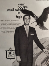 1957 Esquire Original Advertisement EAGLE clothes Suits Featuring ROCK HUDSON - £8.49 GBP