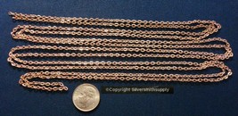 12 Ft lt rose gold plated flat cable chain 3mm x 2mm 1/8&quot; 13 links per i... - £3.85 GBP