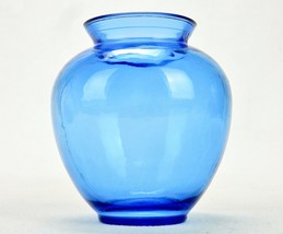 Short Pale Cobalt Blue Glass Vase, Classic Urn Shape, 3 1/4&quot; High, CBT-02 - £11.52 GBP