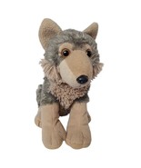 Wild Republic Gray Brown Wolf Plush Prairie Animal Stuffed Animal 2016 11&quot; - $27.72
