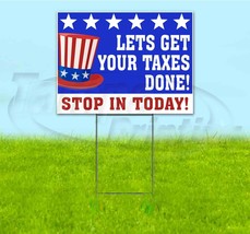 Lets Get Your Taxes Done 18x24 Yard Sign With Stake Corrugated Bandit Usa Tax - £22.39 GBP+