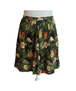 Jack BB Dakota Womens Green Floral A-Line Skirt Sz 10 Lined - £11.67 GBP