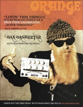 ZZ Top Billy Gibbons Orange Bax Bangeetar Pre-EQ guitar effects pedal ad print - £2.82 GBP