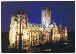 Postcard Canterbury Cathedral Floodlit From South West Canterbury England UK - £2.34 GBP