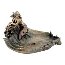 Mermaid Gorgon on Rock Tray and Wave Nude Female Creature - $98.50