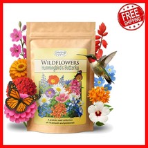 18-Variety Hummingbird &amp; Butterfly Wildflower Seed Mix - 60,000 Non-GMO ... - $668.91 MXN