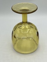 Bartlett Collins Amber Gold Glass Thumbprint Goblet Replacement 1 Vintag... - $9.46