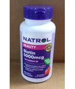 Natrol Biotin 5000 mcg 250 Tablets, Fast Dissolve, Strawberry Flavor Nail Hair - £13.56 GBP