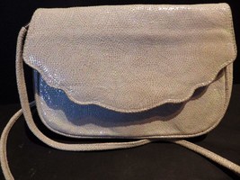 J Renee Silver Gray Lustre Luster Paisley Shoulder Bag Convertible Clutch - £18.13 GBP