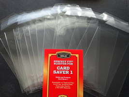 15 Loose Cardboard Gold Perfect Fit Sleeves for Card Saver 1 Bag - £2.75 GBP