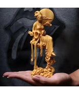 Exquisite Natural Solid Wooden Moon Goddess Fairy Characters Hand-carved... - $39.59