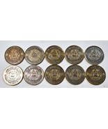 10 Coin Lot: Years 1-10 Recovery-One Day Chip-Medallion Medal Token AA A... - £27.05 GBP