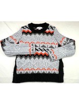Magaschoni Sweater Womens Extra Small Gray Black Soft Quiet Luxury Casual - $14.27