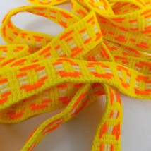 5 yards Yellow Orange Knit Trim Edging 7/8 inches wide Sewing 15 feet 8 inches - £6.27 GBP