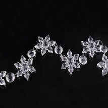 10M Clear Crystal Acrylic Chain Garland Chandelier Snowflake Wedding Party Decor - £18.09 GBP