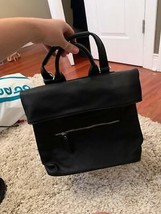 90s Black Faux leather mini Backpack purse - $19.80
