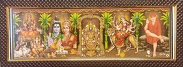 Tirupati Balaji Ganesh Lakshmi Saraswati Shiv Parvati Durga Sai Baba photo frame - £26.72 GBP