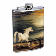 Horse Em2 Flask 8oz Stainless Steel Hip Drinking Whiskey - £11.69 GBP