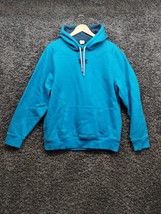Under Armour Hoodie Adult XL Blue Pullover Fleece Sweater Center Logo Sw... - £14.52 GBP