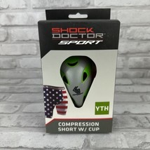 Shock Doctor Sport Compression Short W/Cup Youth Waist 22&quot;-27&quot; New - $13.21