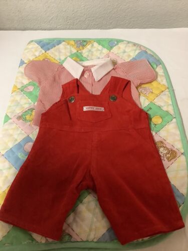 Vintage Cabbage Patch Kid Girl’s “Happy Kids” Red Corduroy Overalls & Shirt ‘80’ - $50.00