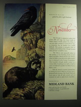 1964 Midland Bank Ad - Rarities of Wild Life - John Leigh Pemberton - November - £14.54 GBP