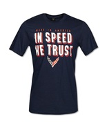C8 Corvette In Speed We Trust Navy Blue T-Shirt - Front Print Only - £23.56 GBP