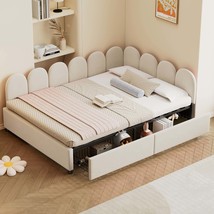 Velvet Full Daybed w/ Drawers - Beige - $315.99