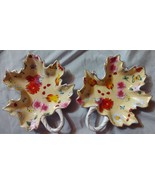 2 Mayfair Collection by Jay Maple Leaf Candy Dish Butterfly Flower Large... - £14.68 GBP