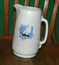 Frankoma Pottery Pitcher Coronado 15 Regatta Lake Keystone Windycrest Boat Club - £313.18 GBP