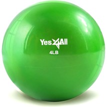 Yes4All Soft Weighted Toning Ball Smooth 4lb Green - £18.87 GBP