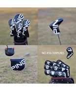 Golf Driver Fairway Wood Hybrid Putter Head Cover PING Pong Big Words Black - $514.08 MXN+