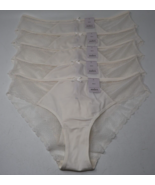 Auden Bikini Panties XL CREAM SOLID FRONT LACE BACK &amp; SIDES Lot of 5 NWT - $14.84