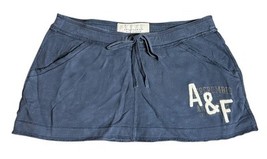 Vtg Abercrombie &amp; Fitch A&amp;F Y2K Blue Sweatshirt Micro Mini Skirt Embroid... - $49.49