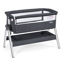 Portable Baby Bedside Sleeper with Adjustable Heights and Angle-Gray - Color: Gr - $221.99