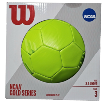 Wilson NCAA Gold Series Avid Match Play Size 3 Bright Green Soccer Ball Youth - £27.17 GBP