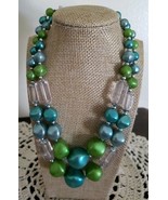 2 Strands of Semi-Precious Stones Necklace ~ 17&quot; Long ~ Multi Colored ~ 14 - €25,87 EUR